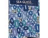 SEA GLASS Quilt Pattern - Tammy Silvers - Tamarinis 54 quot x 66 quot TSGQ-85 - Maywood Studio Turtle Bay Lap Table Runner Blue Ocean Beach Placemat