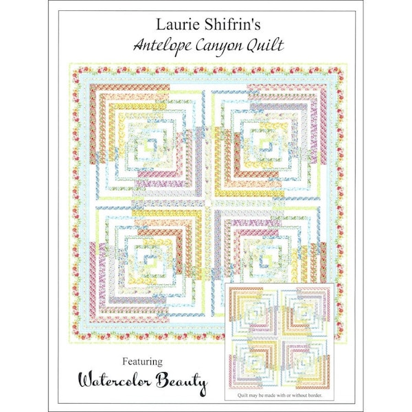 ANTELOPE CANYON Quilt Pattern - Laurie Shifrin - Garden Delights II - Gray Sky Studio - In The Beginning Fabrics - Rainbow Squares Modern