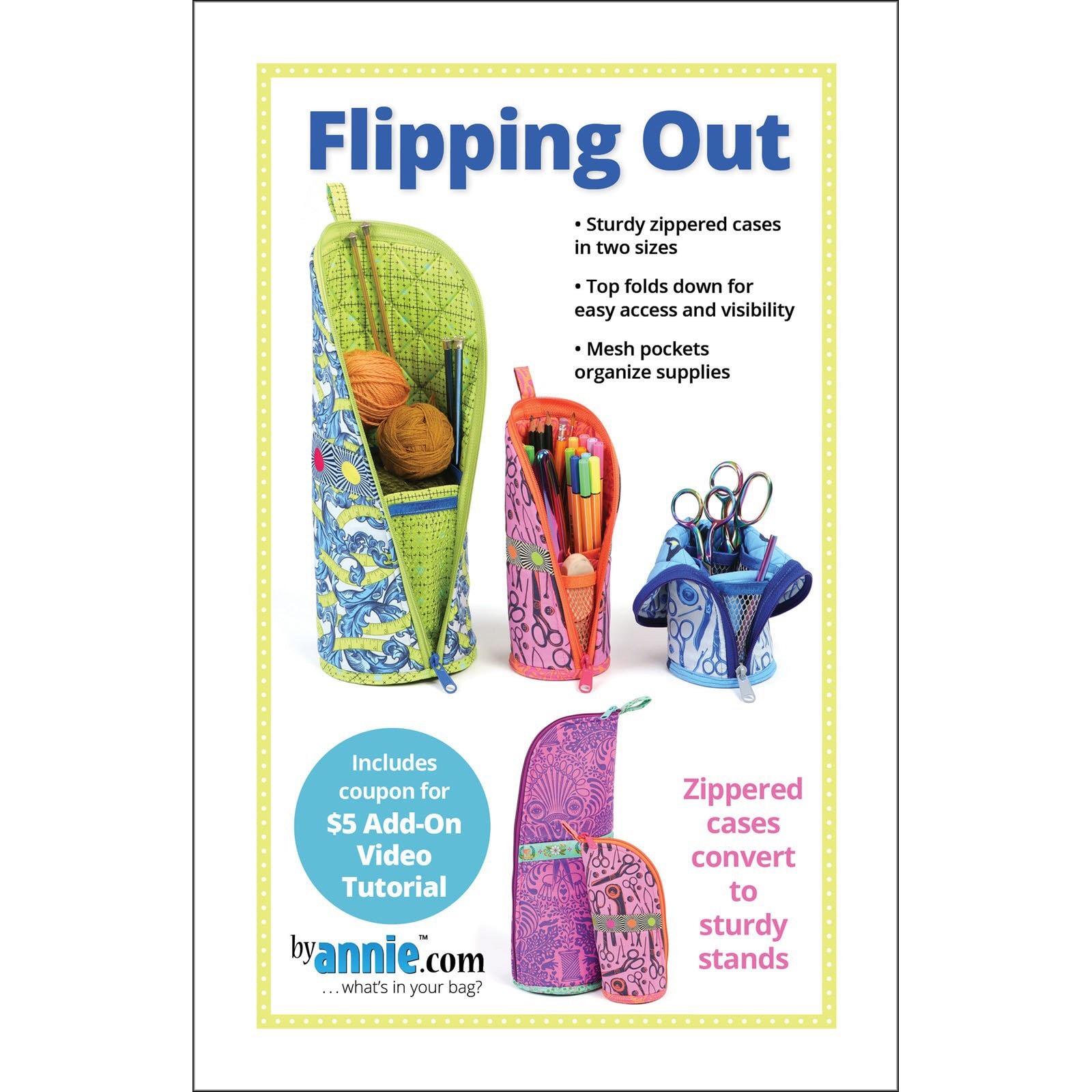 Annieページ FLIPPING OUT Sewing Pattern - Byannie.com - Sturdy Zippered