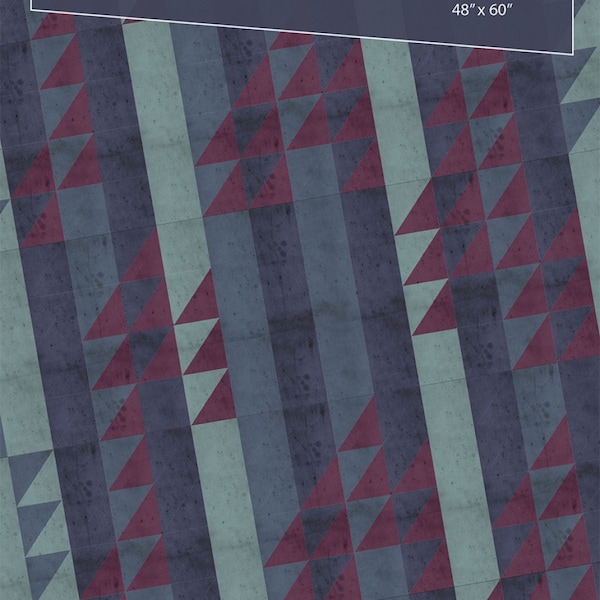 JANGLE Quilt Pattern - Tammy Silvers - Tamarinis - Free Spirit Fabrics TJA-102 - Men's Contemporary Modern Easy Strip Piecing Tim Holtz Blue