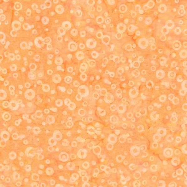 Timeless Treasures - Tonga B8008 - Morning Popping Bubbles - Horizon Collection Batik Fabric Blender - Peach Apricot Hole Punch Circles Fizz