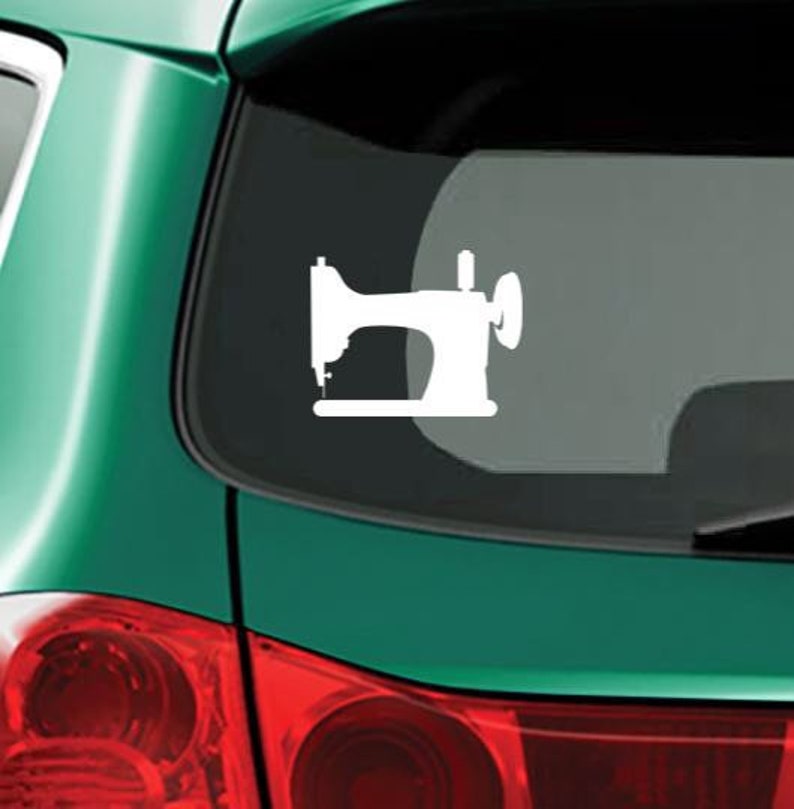 VINTAGE SEWING MACHINE Decal Vinyl Window Sticker 102 Etsy