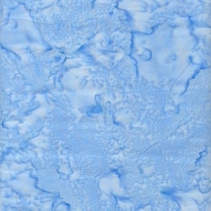 Hoffman California - 1895-301 Bluebird - Medium Blue - Watercolor Blender Bali Batik Fabric - Pretty Dusty Robins Egg Easter Spring Water