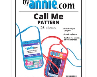 CALL ME Sewing Pattern - byannie.com - Simple Project Quick Easy Events Conferences Lanyard Business Card Holder Cell Phone Pocket Name Tag