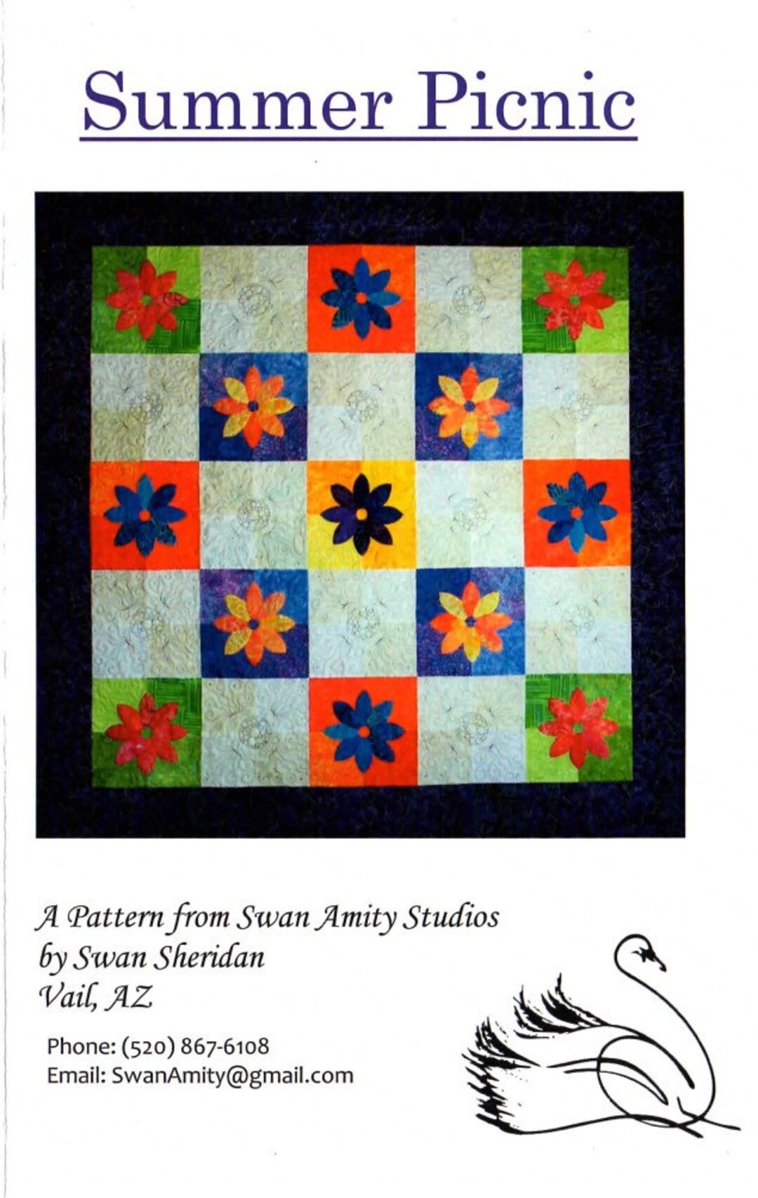 SUMMER PICNIC Quilt Pattern by Swan Sheridan for Swan Amity Etsy