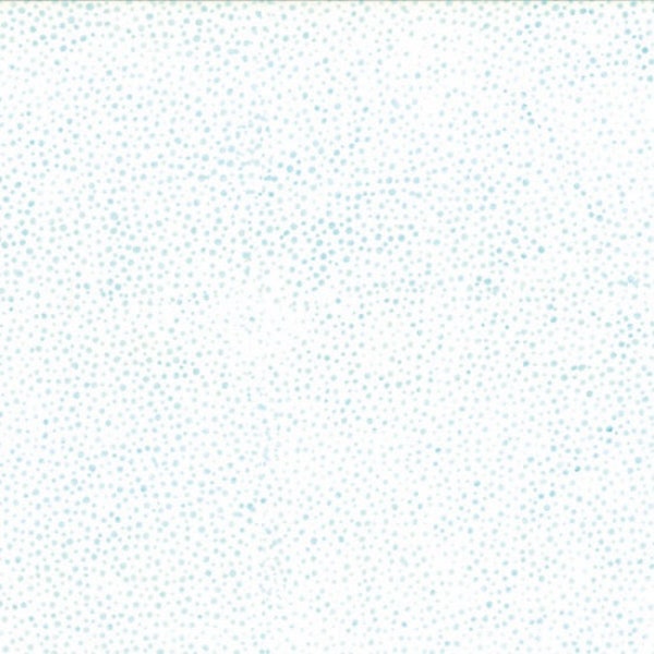Hoffman California - 885-536 Aquarius - Bali Dots - Watercolor Blender Batik Dot Fabric -Light Ivory White Turquoise Blue Aqua Aquarium Sky