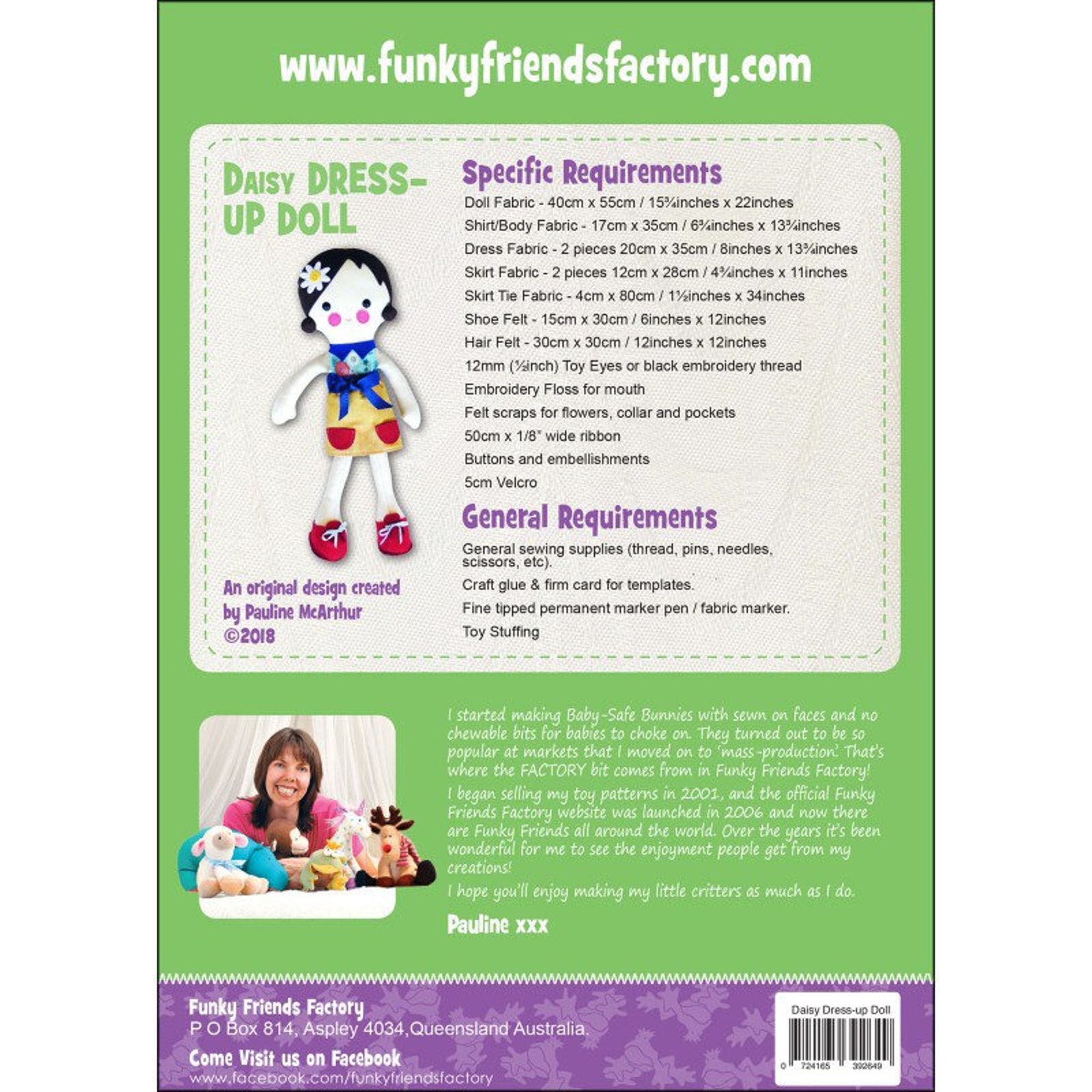 DAISY DRESSUP Doll Stuffed Animal Toy Sewing Pattern Etsy