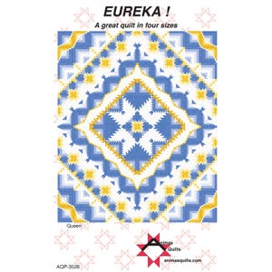 EUREKA! Quilt Pattern by Jackie Robinson For Animas Quilts AQP-3528 Benartex Log Cabin