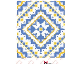EUREKA! Quilt Pattern by Jackie Robinson For Animas Quilts AQP-3528 Benartex Log Cabin