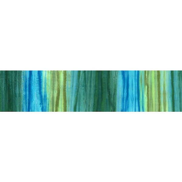 Michael Miller - Lagoon Bamboo Stripe - Ombre Tropical Batik Fabric - BT9426-LAGO-D - Multi Colorful Deep Blue Turquoise Olive Hunter Green