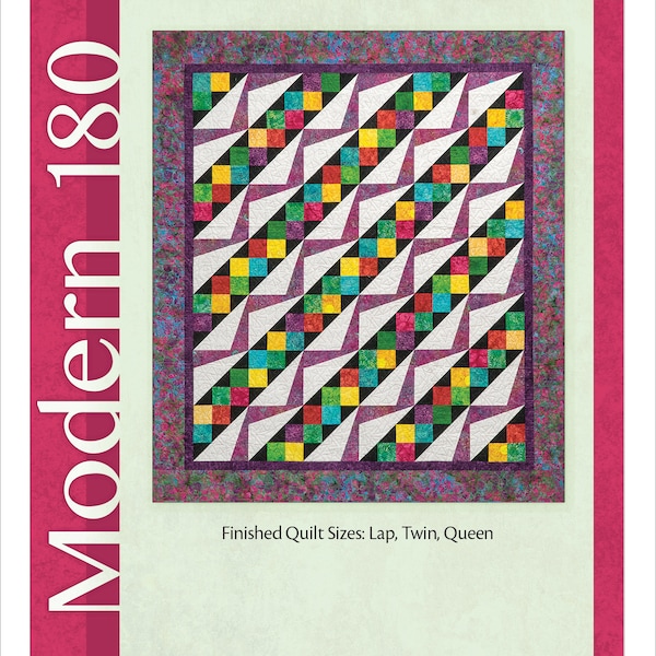 ELECTRIC PIXEL Quilt Pattern - Sarah Furrer - Studio 180 Design - Tucker Trimmer III - Corner Pop 3 - Island Batik Garden Gems Fabric Bright