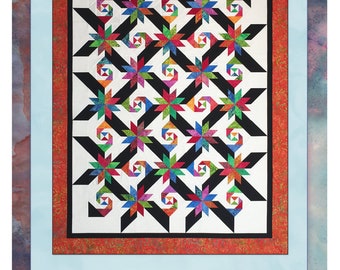 LEMOYNE TRAILS Quilt Pattern - Pam Goggans - Studio 180 Design - Rapid Fire Lemoyne Star Tucker Trimmer I Square Squared 2 - Scrappy Snail