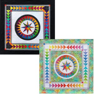 KIT - HAPPINESS 2.0 Foundation Paper Piecing Pattern & Fabrics - Jacqueline de Jonge- Be Colourful Anthology Fabrics - Rainbow Blush Cupcake