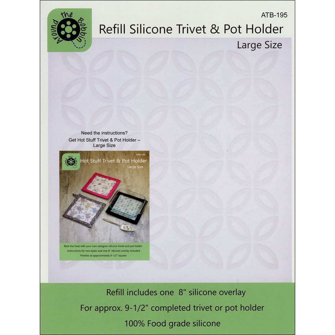 REFILL Large 8 HOT STUFF Trivet Pot Holder Silicone Insert Around the