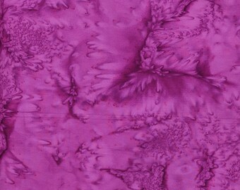 Batik Textiles - 5406 - Magenta Watercolor - Bahari Fabric Blender - Pink Purple Marine Seahorse Tropical Fish Coral Reef Seaweed Coast Sea