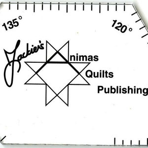 BINDING MITER TOOL Ruler - Animas Quilts Publishing - AQP201 - 60, 90, 120, & 135 Degree Angles Squares Rectangles Hexagons Octagons