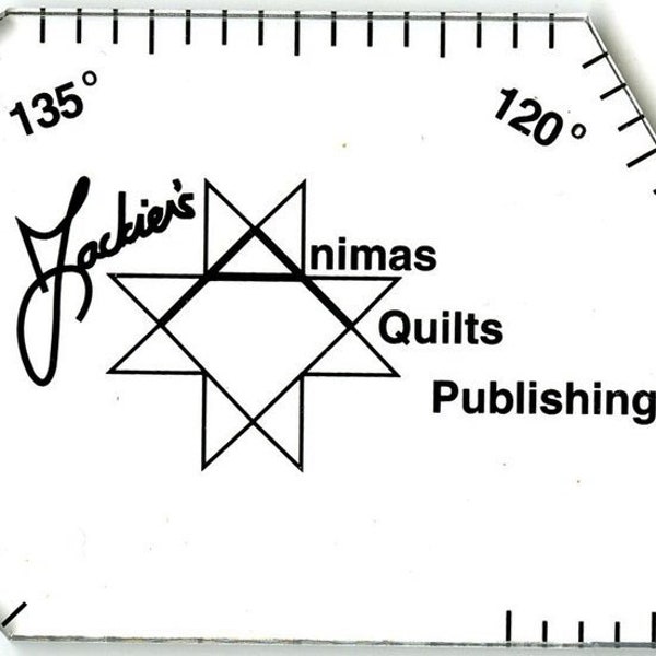 BINDING MITER TOOL Ruler - Animas Quilts Publishing - AQP201 - 60, 90, 120, & 135 Degree Angles Squares Rectangles Hexagons Octagons
