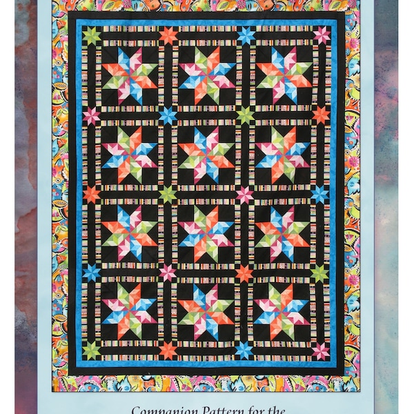 FLYING SWALLOWS Quilt Pattern - Pam Goggans - Studio 180 Design - Rapid Fire Lemoyne Star - Tucker Trimmer III - Colorful Spinning Star