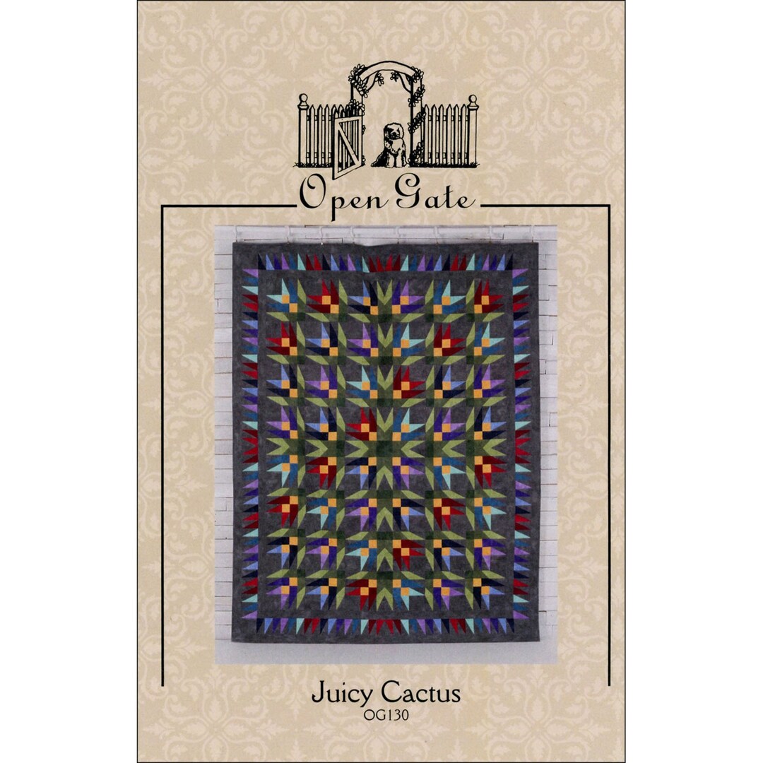JUICY CACTUS Quilt Pattern Monique Jacobs Open Gate OG130 Floral Flower Bright Cacti Fruit