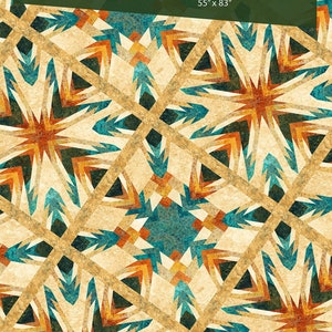 SOLSTICE Quilt Pattern - Tammy Silvers - Tamarinis - Advanced Paper Piecing - Summer Sun Hot Celebration Interlocking Blocks Yellow Teal