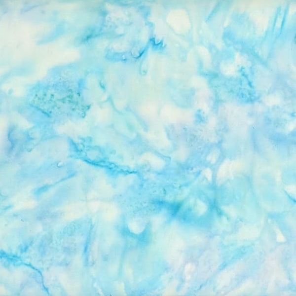 Batik Textiles - 4433 - Light Turquoise Blue Indigo Watercolor - Blender Basics - Soft Baby Sky Water Spring Winter Icy Background Fabric