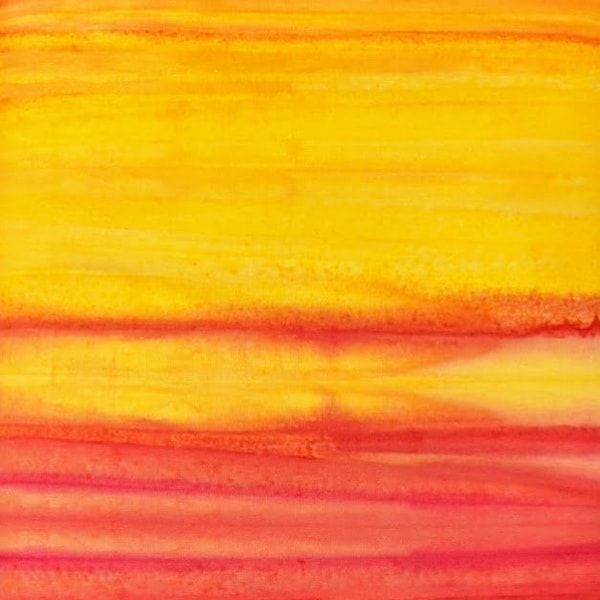 Batik Textiles - 0245 Ombre - Sunset Stripe Batik Fabric Blender - Dark Orange Pumpkin Magenta Hot Pink Bright Golden Tuscany Yellow