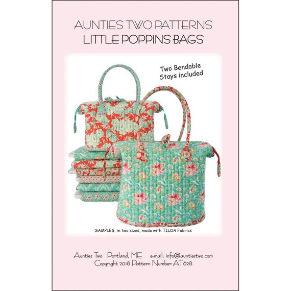 LITTLE POPPINS BAG Auntie's Two Patterns AT628 Two - Etsy