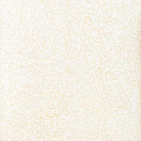 Island Batik - IB Meringue - Neutrals -  Leafy Dots Tan Cream Beige Soft Yellow White Ivory