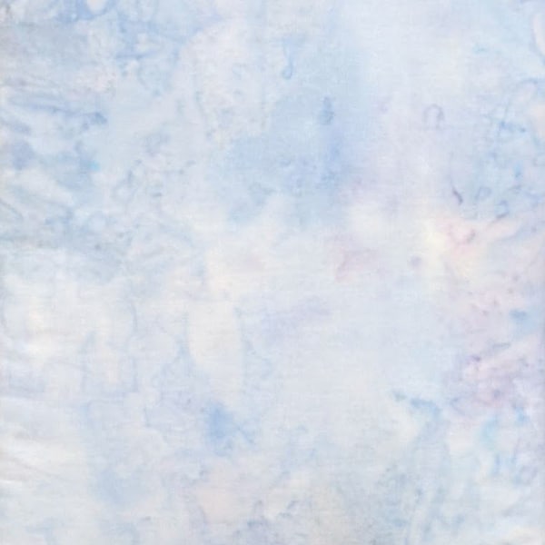 Hoffman California - 1384-183 Glacier - Soft Blue Purple - Watercolor Mottle Smoothie Batik Fabric - Light Sky Cloudy Icy Iced Pastel Winter