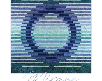 Patrón de edredón MIRAGE - Laurie Shifrin - Textura: Graphix Cool Grays - Jason Yenter - In The Beginning Fabrics - Circle Contemporary Modern