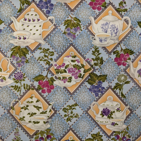 Teapot Fabric Etsy