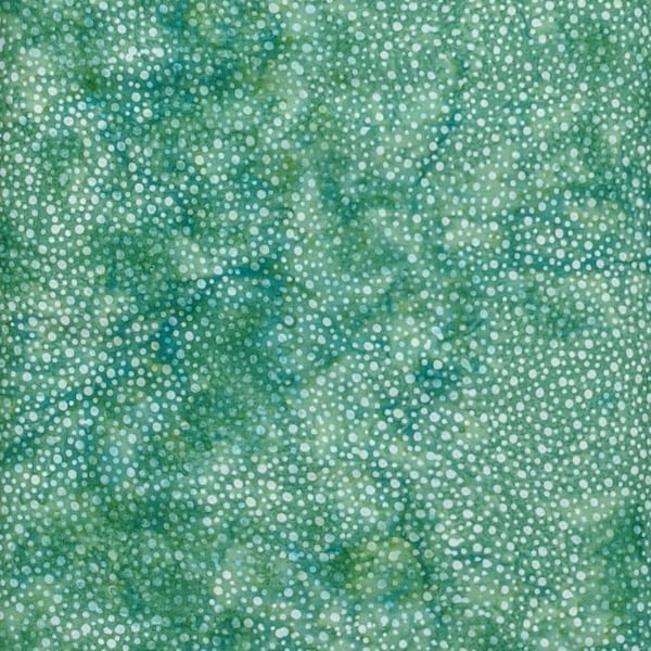 Hoffman California - 885-29 Jade - Bali Dots - Watercolor Blender Batik Dot Fabric - Green Blue Ocean Water Sea Lagoon Pond Teal Turquoise