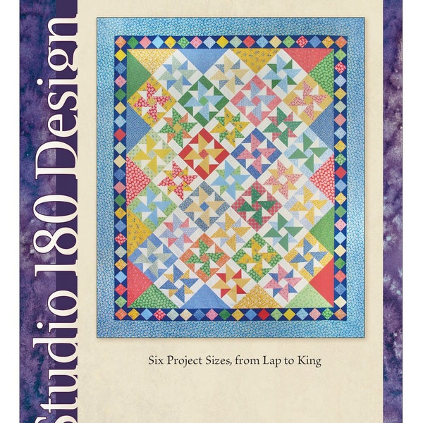 SPINNING PINWHEELS Quilt Pattern - Deb Tucker - Studio 180 Design - Tucker Trimmer I Tools - Quilter's Magic Wand Fat Quarters Scrappy Block