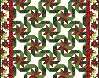GIFT WRAPPED Christmas Quilt Pattern by Marjorie Rhine for Quilt Design NW QDN126 Present
