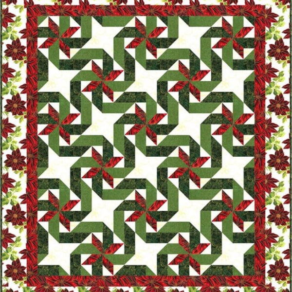 GIFT WRAPPED Christmas Quilt Pattern by Marjorie Rhine for Quilt Design NW QDN126 Present