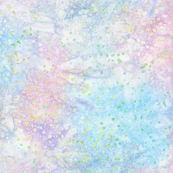 Batik Textiles - 4023 - Blue Purple Pink Dots - Down Under Fabric - Minty Green Indigo Small Mini Outer Space Gas Nebula Milky Way Stars