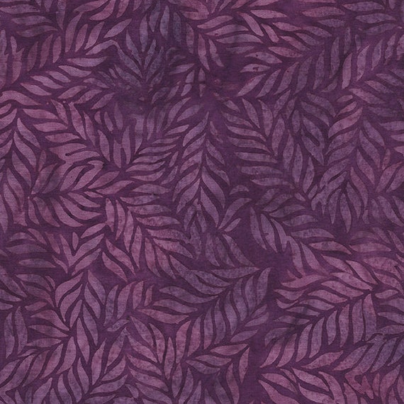 Grapes and Leaves Red Batik Cotton Fabric