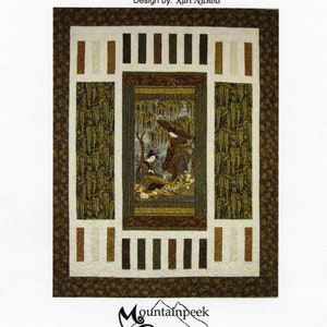 TRIFECTA Quilt Pattern - Kari Nichols - Mountainpeek Creations 376 - Panel Fast Easy Big Block Asian Striped Accents Triple Directional Fun
