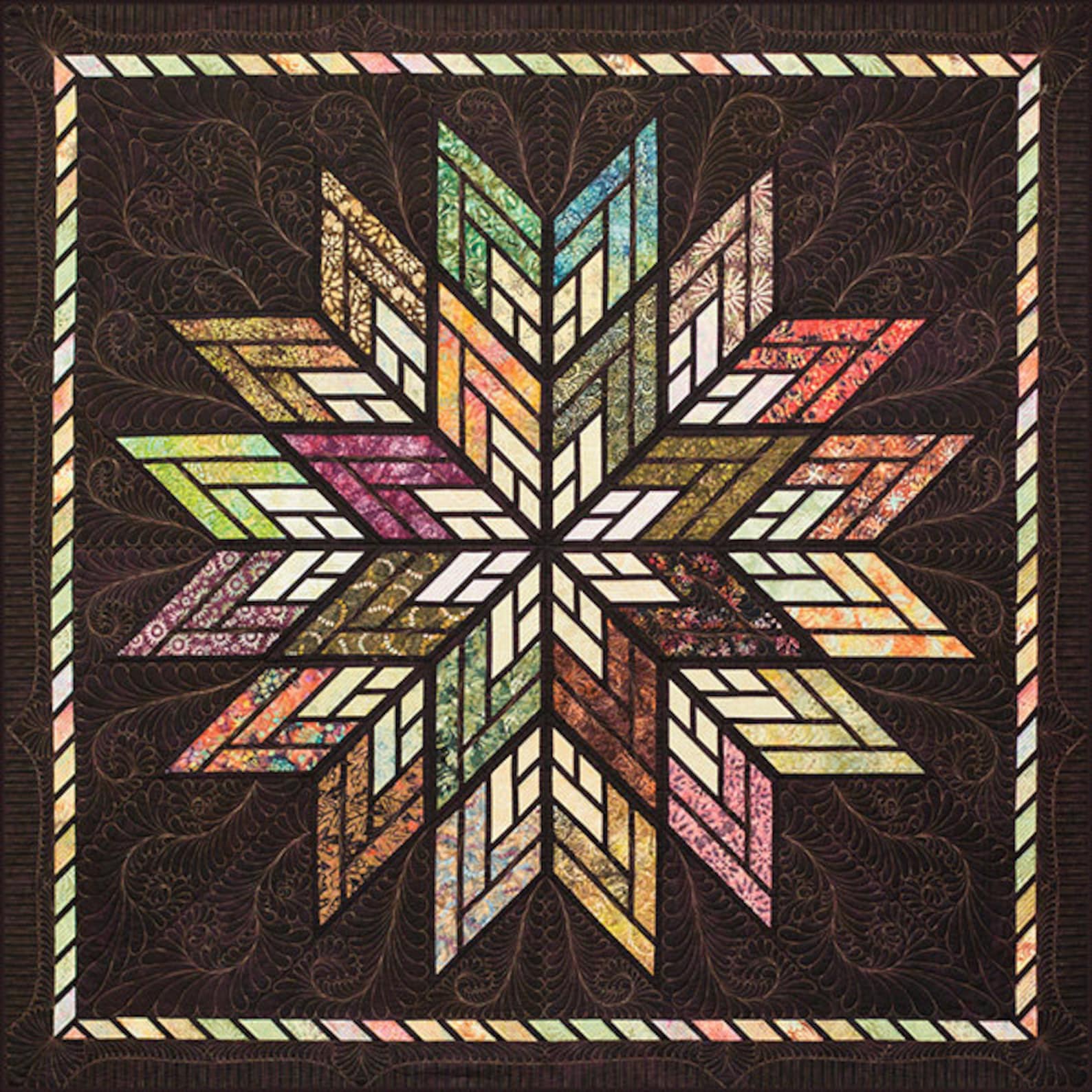 FRACTURED STAR Foundation Paper Piecing Quilt Pattern Judy Etsy