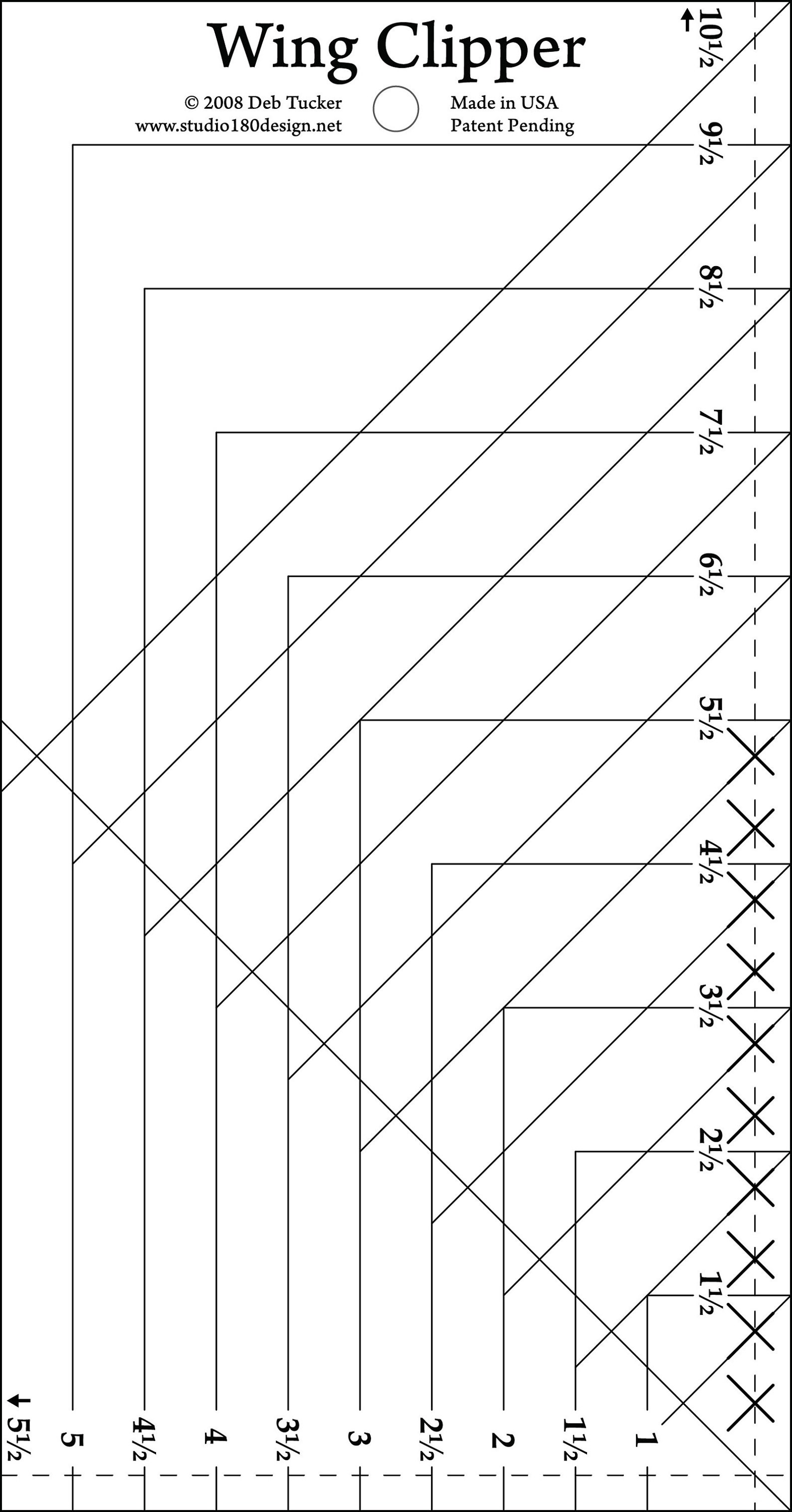 WING CLIPPER I Tool Ruler - Deb Tucker - Studio 180 Design - DT07 ...