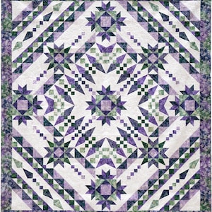 VINTNER'S TREASURE BOM Quilt Pattern - Deb Tucker - Studio 180 Design - Wine Country Green Purple - Pattern Only, Rulers Required