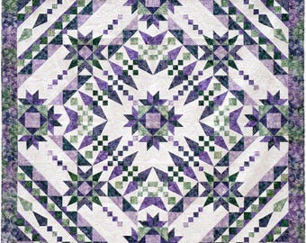 VINTNER'S TREASURE BOM Quilt Pattern - Deb Tucker - Studio 180 Design - Wine Country Green Purple - Pattern Only, Rulers Required