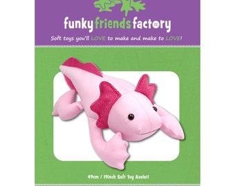 ARISTOTLE AXOLOTL - Stuffed Animal Toy Sewing Pattern - Pauline