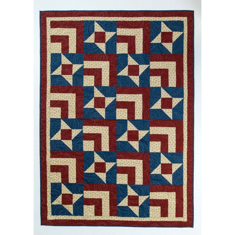 QUILTS in a JIFFY 3yard Quilts Pattern Booklet Donna Etsy