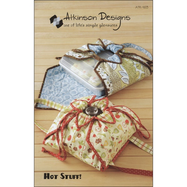 HOT STUFF! Sewing Pattern - Terry Atkinson - Atkinson Designs ATK-163 - Two 2 Sizes Square Casserole Cake Pan Rectangle Carrier Keep Warm