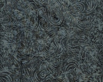 Island Batik - IB BE24-E1 - Smoke Marble - Foundation Blenders - Swirling Feather Tonal Dark Gray Grey  Topography Water Oil Iron Shadow
