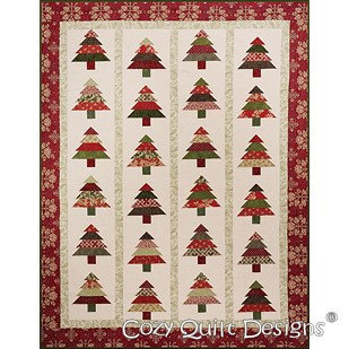 TREE LOT Quilt Pattern Daniela Stout Cozy Quilt Designs Etsy