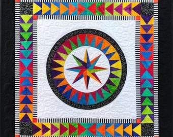 HAPPINESS 2.0 Foundation Paper Piecing Pattern by Jacqueline de Jonge featuring Be Colourful Anthology Fabrics