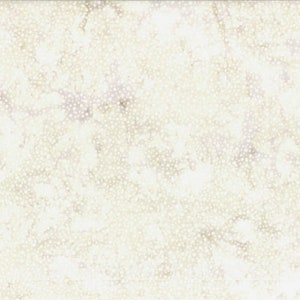 Hoffman California - 885-531 Papyrus - Bali Dots - Watercolor Blender Batik Dot Fabric -Light Ivory Pearl White Tonal Chiffon Lace Parchment