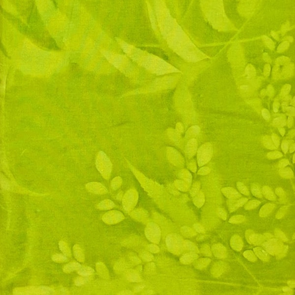 Batik Textiles - 0611 - Pistachio Green Bali SunPrints - Specialty Fabric Blender - Photosynthesis Lime Yellow Chartreuse Bright Leave Tonal